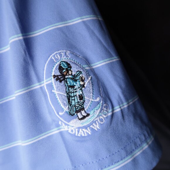 CB Cutter & Buck CB DryTec Blue Striped Indianwood Polo (M) ⛳️ - Picture 10 of 11